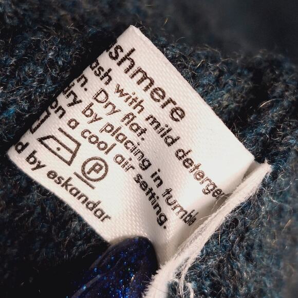 Eskandar Ribbed Cashmere Sweater Funnel Neck Turtleneck Oversized Scotland Green - Picture 5 of 13